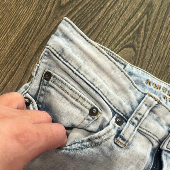 American Eagle Mens Straight Jeans Extreme Flex Distressed Ligh Wash Size 29x30 - Picture 6 of 11